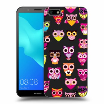 Picasee Huawei Y5 2018 Hülle - Schwarzes Silikon - Owls