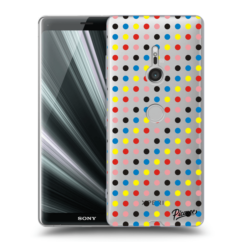 Picasee Sony Xperia XZ3 Hülle - Transparentes Silikon - Colorful dots