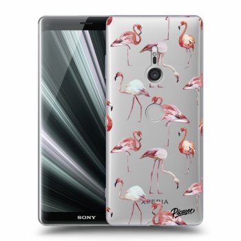Picasee Sony Xperia XZ3 Hülle - Transparentes Silikon - Flamingos