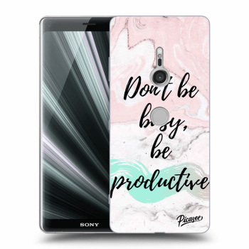 Picasee Sony Xperia XZ3 Hülle - Transparentes Silikon - Don't be busy, be productive