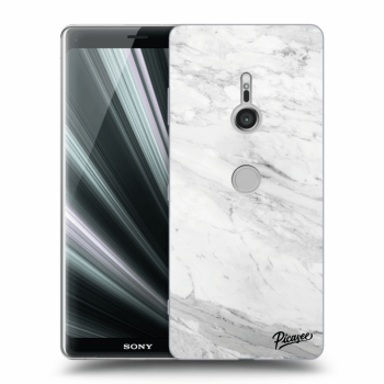 Picasee Sony Xperia XZ3 Hülle - Transparentes Silikon - White marble