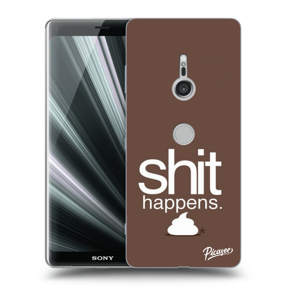 Picasee Sony Xperia XZ3 Hülle - Transparentes Silikon - Shit happens