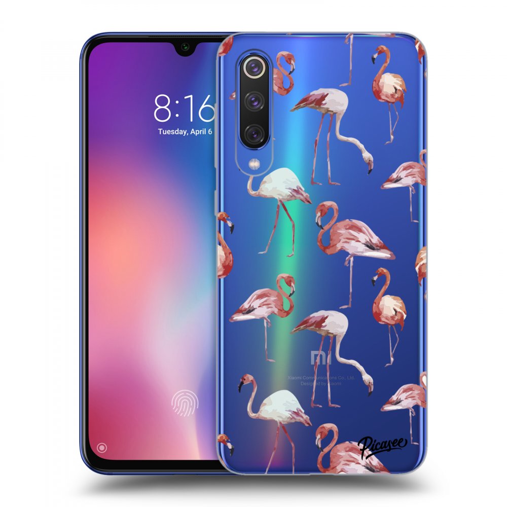 Picasee Xiaomi Mi 9 SE Hülle - Transparentes Silikon - Flamingos