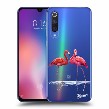 Picasee Xiaomi Mi 9 SE Hülle - Transparentes Silikon - Flamingos couple