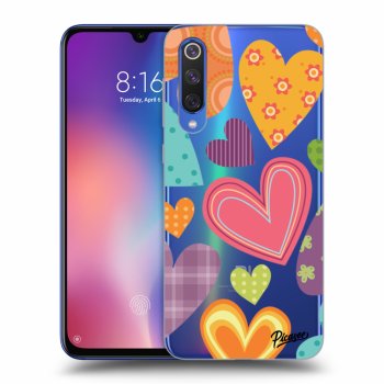 Picasee Xiaomi Mi 9 SE Hülle - Transparentes Silikon - Colored heart