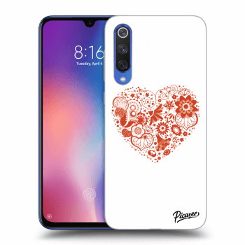 Picasee Xiaomi Mi 9 SE Hülle - Schwarzes Silikon - Big heart