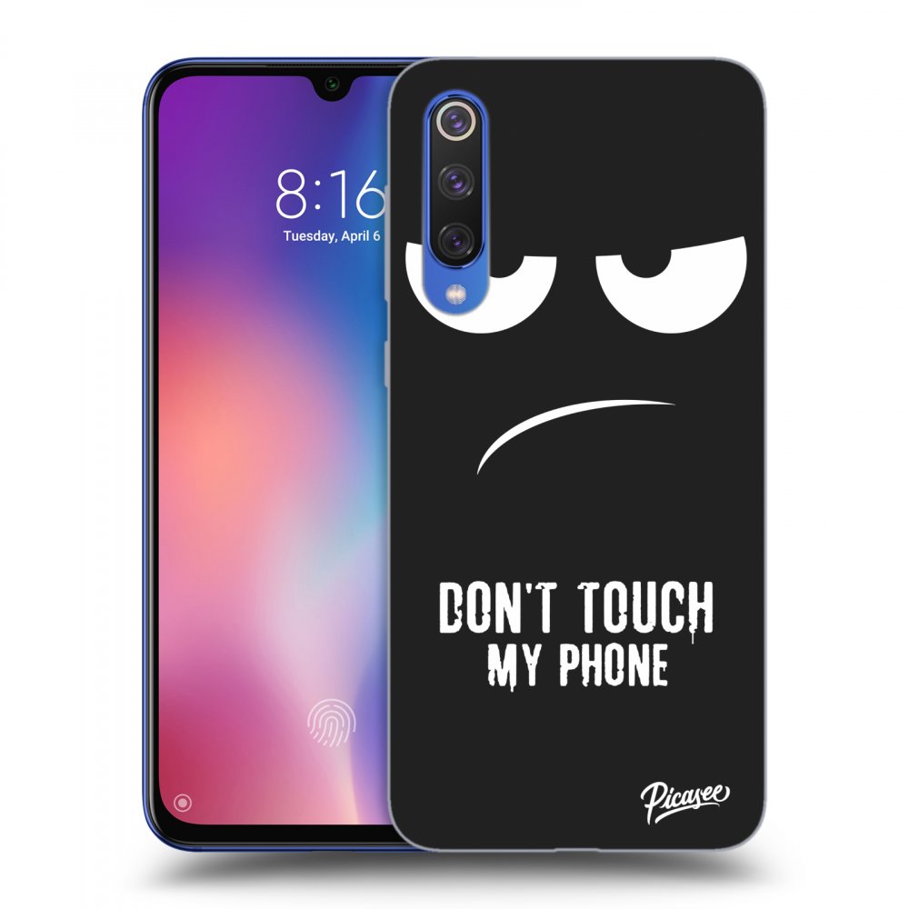 Picasee Xiaomi Mi 9 SE Hülle - Schwarzes Silikon - Don't Touch My Phone