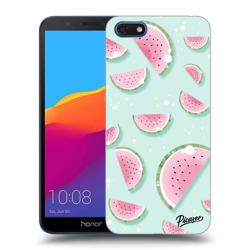 Picasee Honor 7S Hülle - Schwarzes Silikon - Watermelon 2
