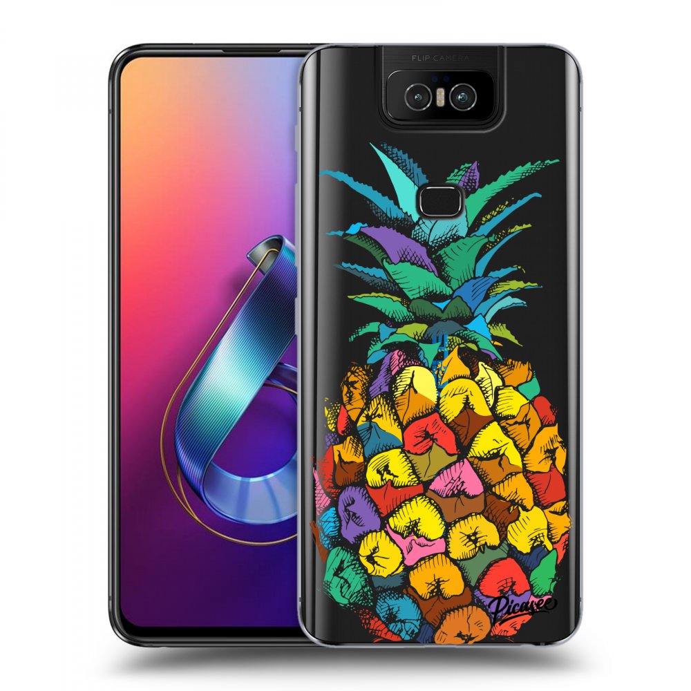 Picasee Asus Zenfone 6 ZS630KL Hülle - Transparentes Silikon - Pineapple