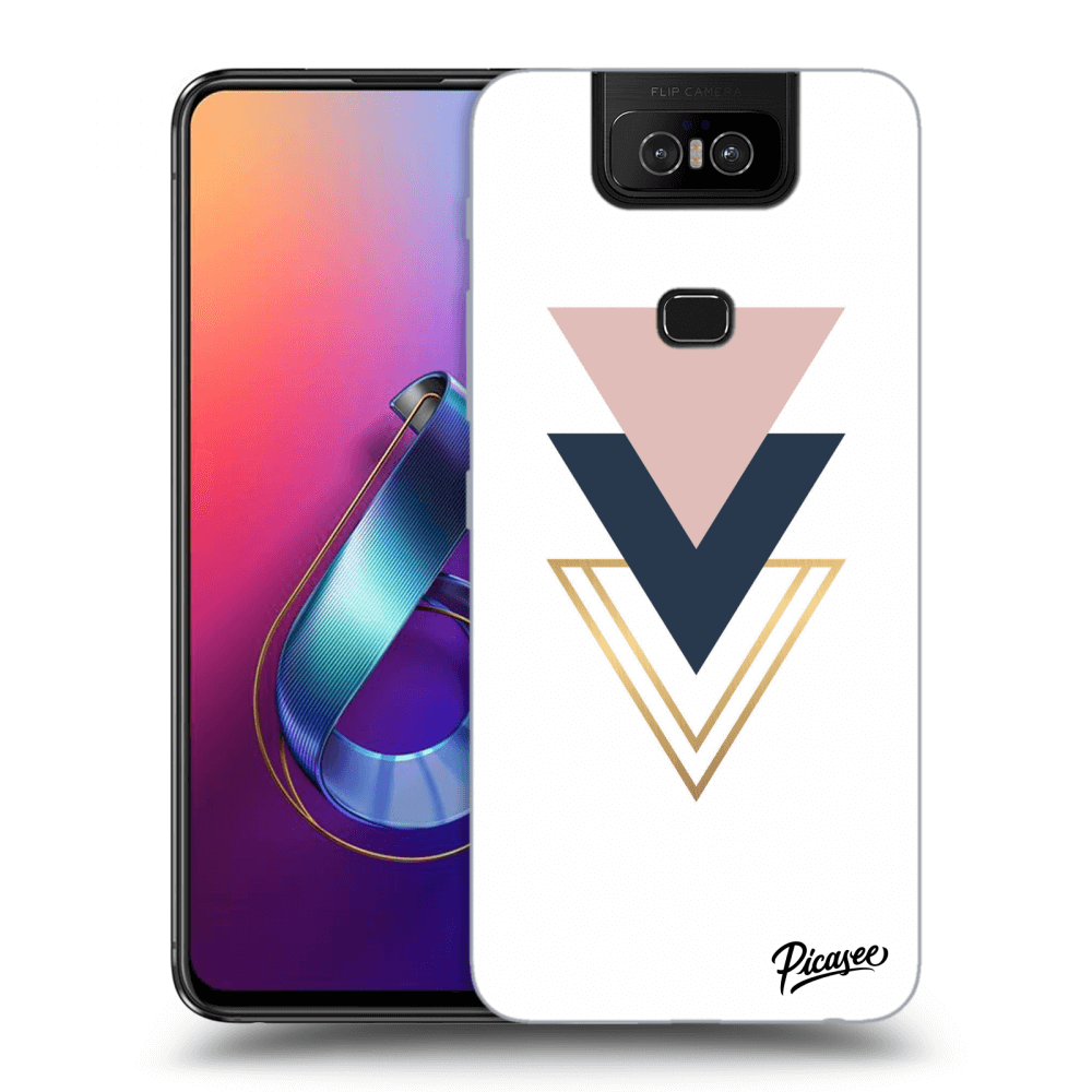 Picasee Asus Zenfone 6 ZS630KL Hülle - Transparentes Silikon - Triangles