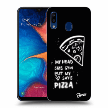 Picasee Samsung Galaxy A20e A202F Hülle - Schwarzes Silikon - Pizza