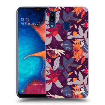 Hülle für Samsung Galaxy A20e A202F - Purple Leaf