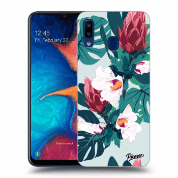 Picasee Samsung Galaxy A20e A202F Hülle - Transparentes Silikon - Rhododendron