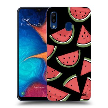 Picasee Samsung Galaxy A20e A202F Hülle - Schwarzes Silikon - Melone