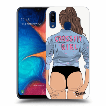 Picasee Samsung Galaxy A20e A202F Hülle - Schwarzes Silikon - Crossfit girl - nickynellow