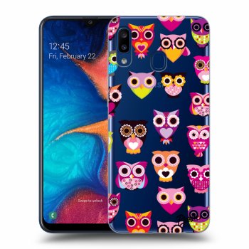 Picasee Samsung Galaxy A20e A202F Hülle - Transparentes Silikon - Owls