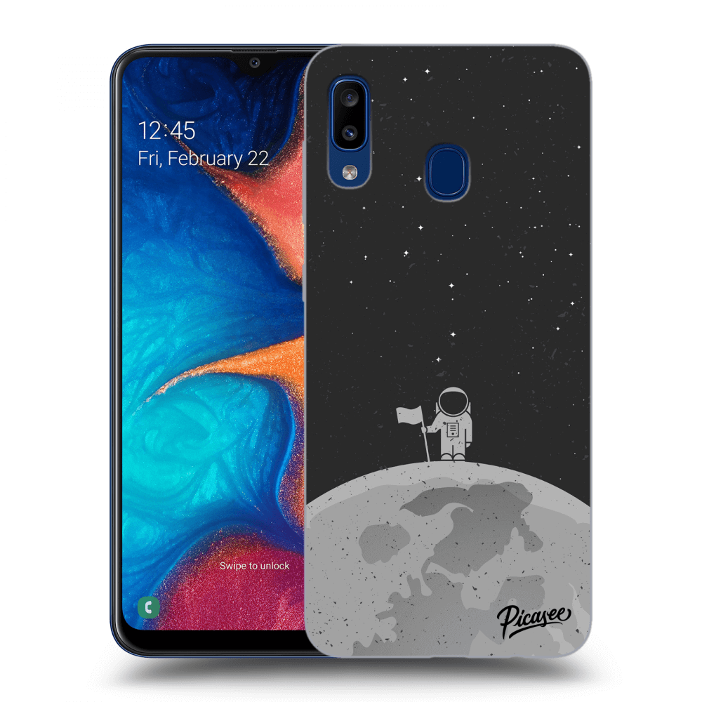 Picasee Samsung Galaxy A20e A202F Hülle - Schwarzes Silikon - Astronaut