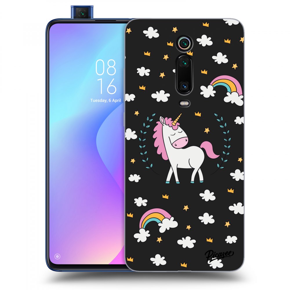 Picasee Xiaomi Mi 9T (Pro) Hülle - Schwarzes Silikon - Unicorn star heaven