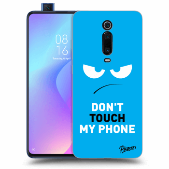 Picasee Xiaomi Mi 9T (Pro) Hülle - Schwarzes Silikon - Angry Eyes - Blue