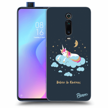 Picasee Xiaomi Mi 9T (Pro) Hülle - Schwarzes Silikon - Believe In Unicorns