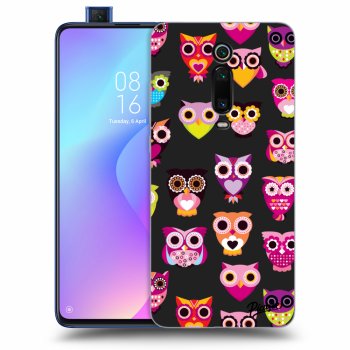 Picasee Xiaomi Mi 9T (Pro) Hülle - Schwarzes Silikon - Owls