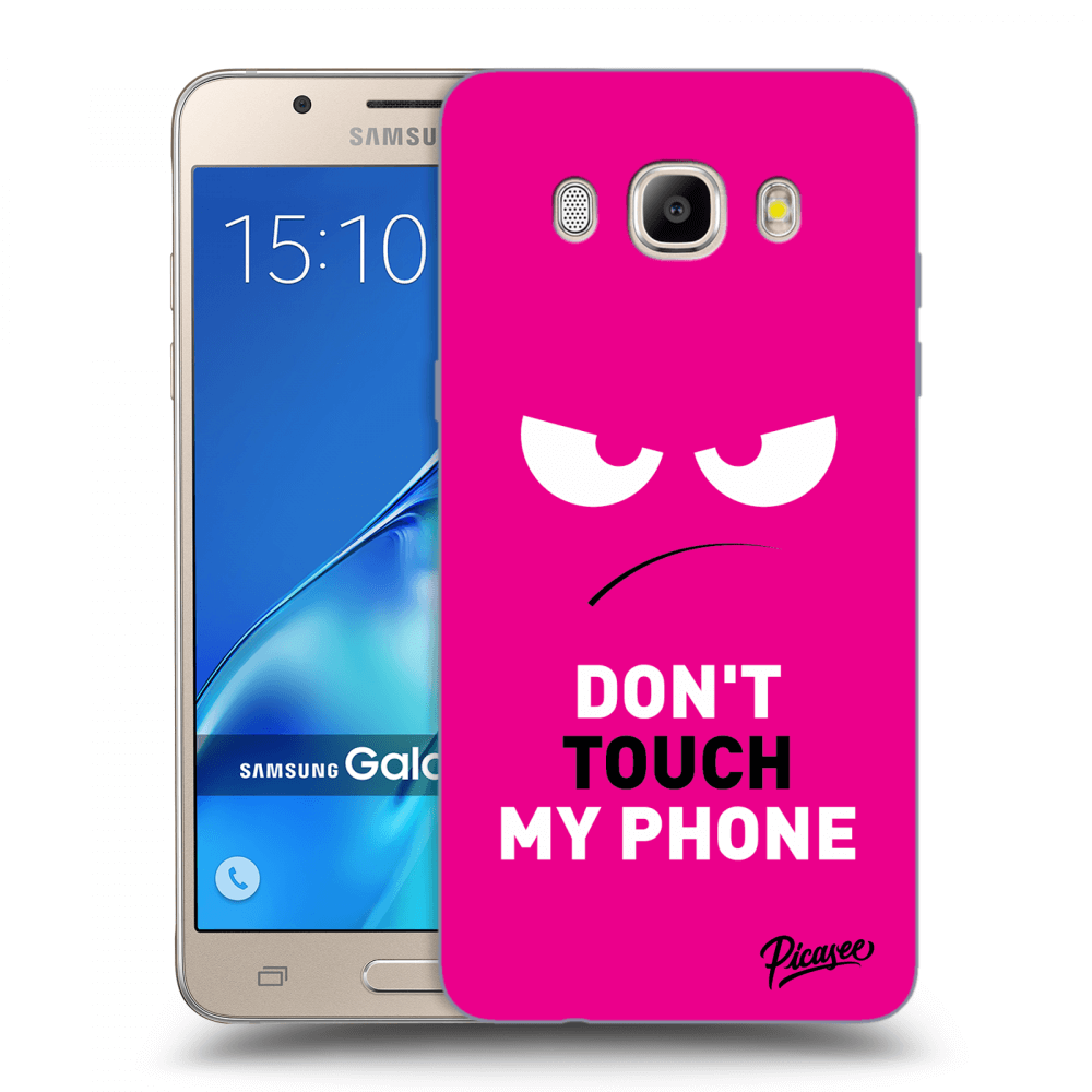Picasee Samsung Galaxy J5 2016 J510F Hülle - Transparentes Silikon - Angry Eyes - Pink