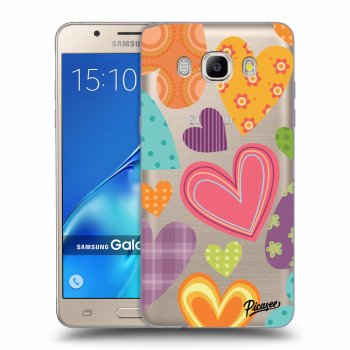 Picasee Samsung Galaxy J5 2016 J510F Hülle - Transparentes Silikon - Colored heart