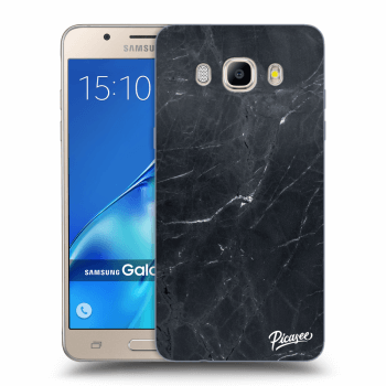 Picasee Samsung Galaxy J5 2016 J510F Hülle - Transparentes Silikon - Black marble