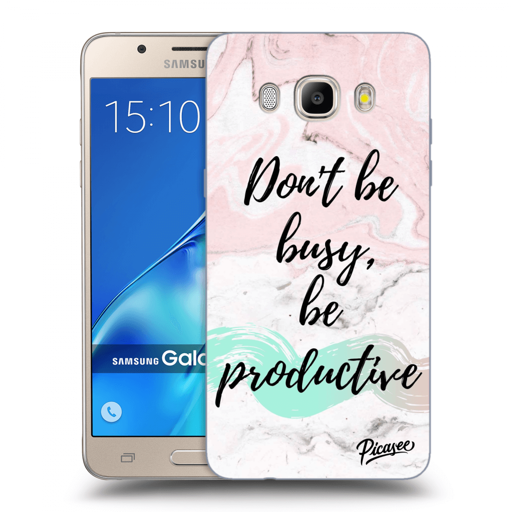 Picasee Samsung Galaxy J5 2016 J510F Hülle - Transparentes Silikon - Don't be busy, be productive