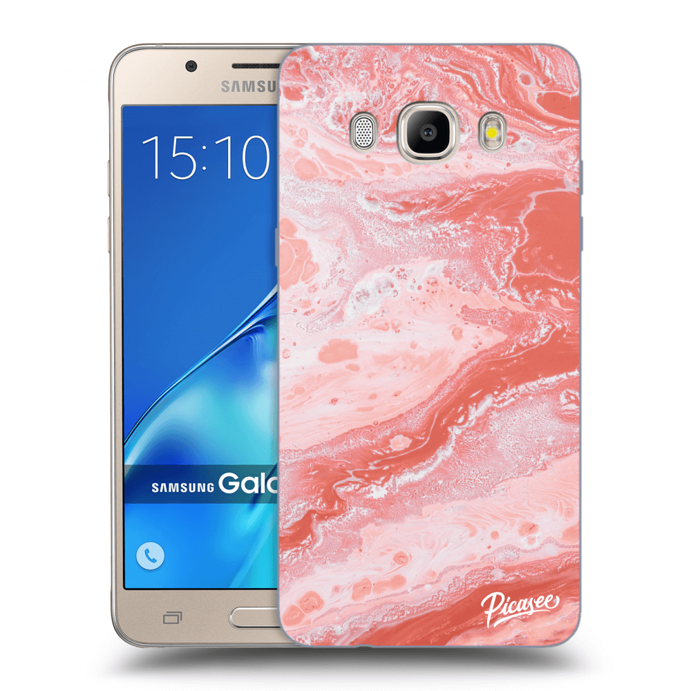 Picasee Samsung Galaxy J5 2016 J510F Hülle - Transparentes Silikon - Red liquid