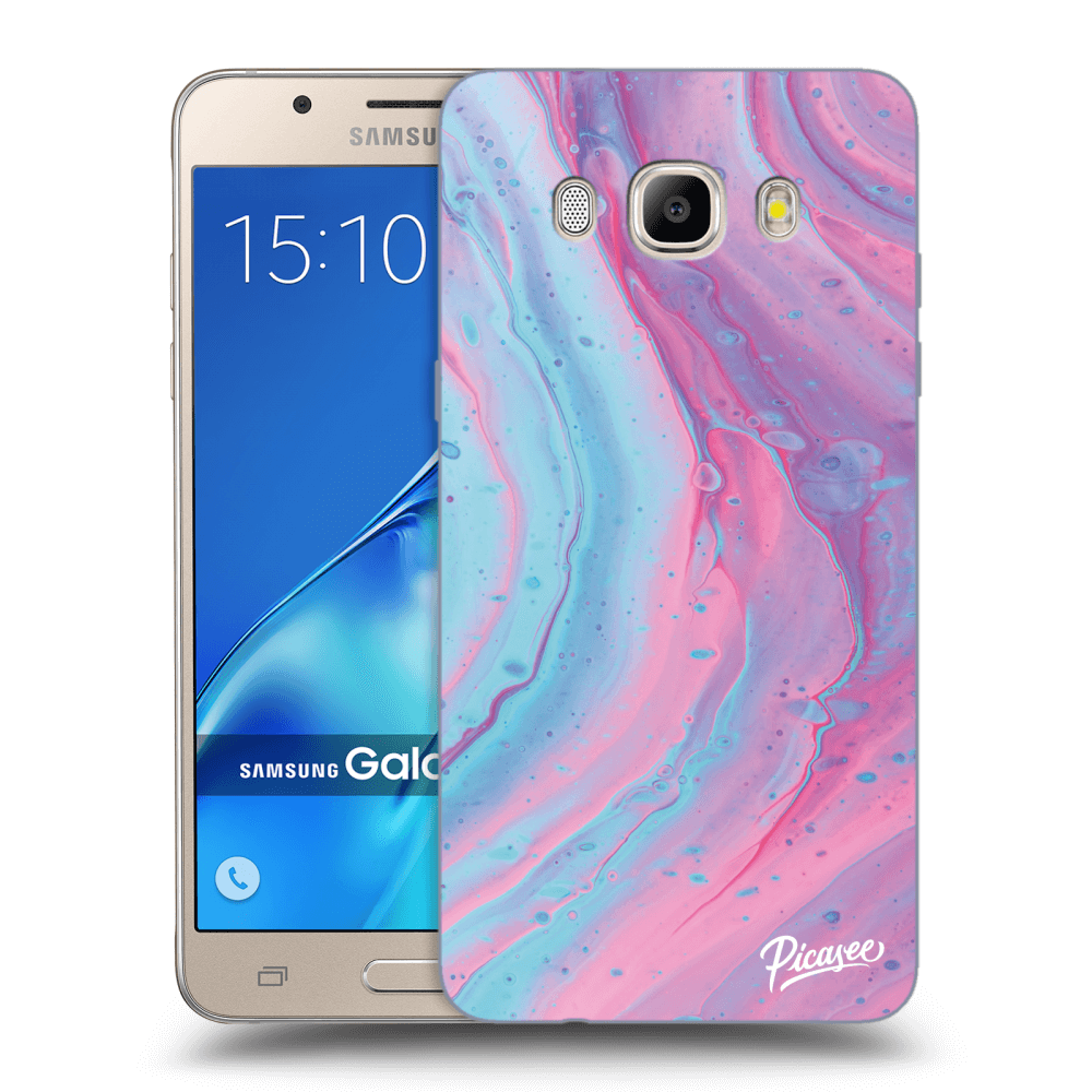 Picasee Samsung Galaxy J5 2016 J510F Hülle - Transparentes Silikon - Pink liquid