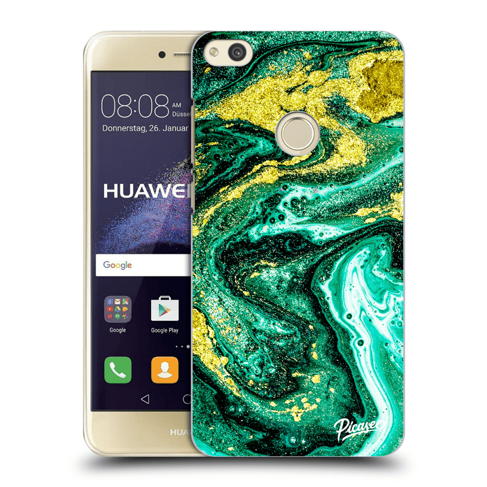 Picasee Huawei P9 Lite 2017 Hülle - Transparentes Silikon - Green Gold