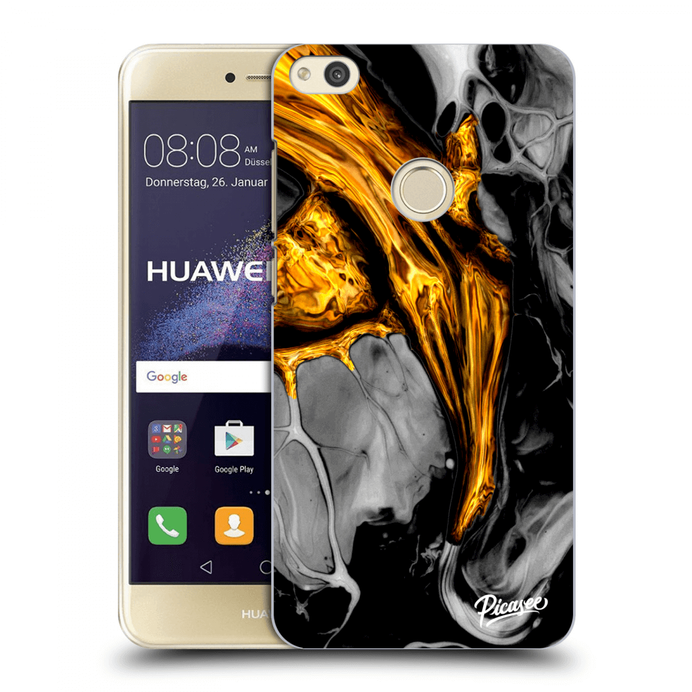Picasee Huawei P9 Lite 2017 Hülle - Transparentes Silikon - Black Gold