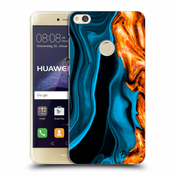 Picasee Huawei P9 Lite 2017 Hülle - Transparentes Silikon - Gold blue