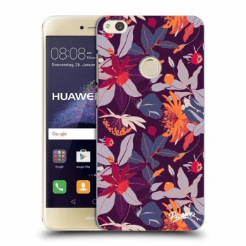 Picasee Huawei P9 Lite 2017 Hülle - Transparentes Silikon - Purple Leaf