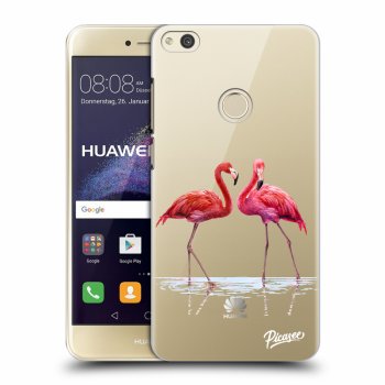 Picasee Huawei P9 Lite 2017 Hülle - Transparentes Silikon - Flamingos couple