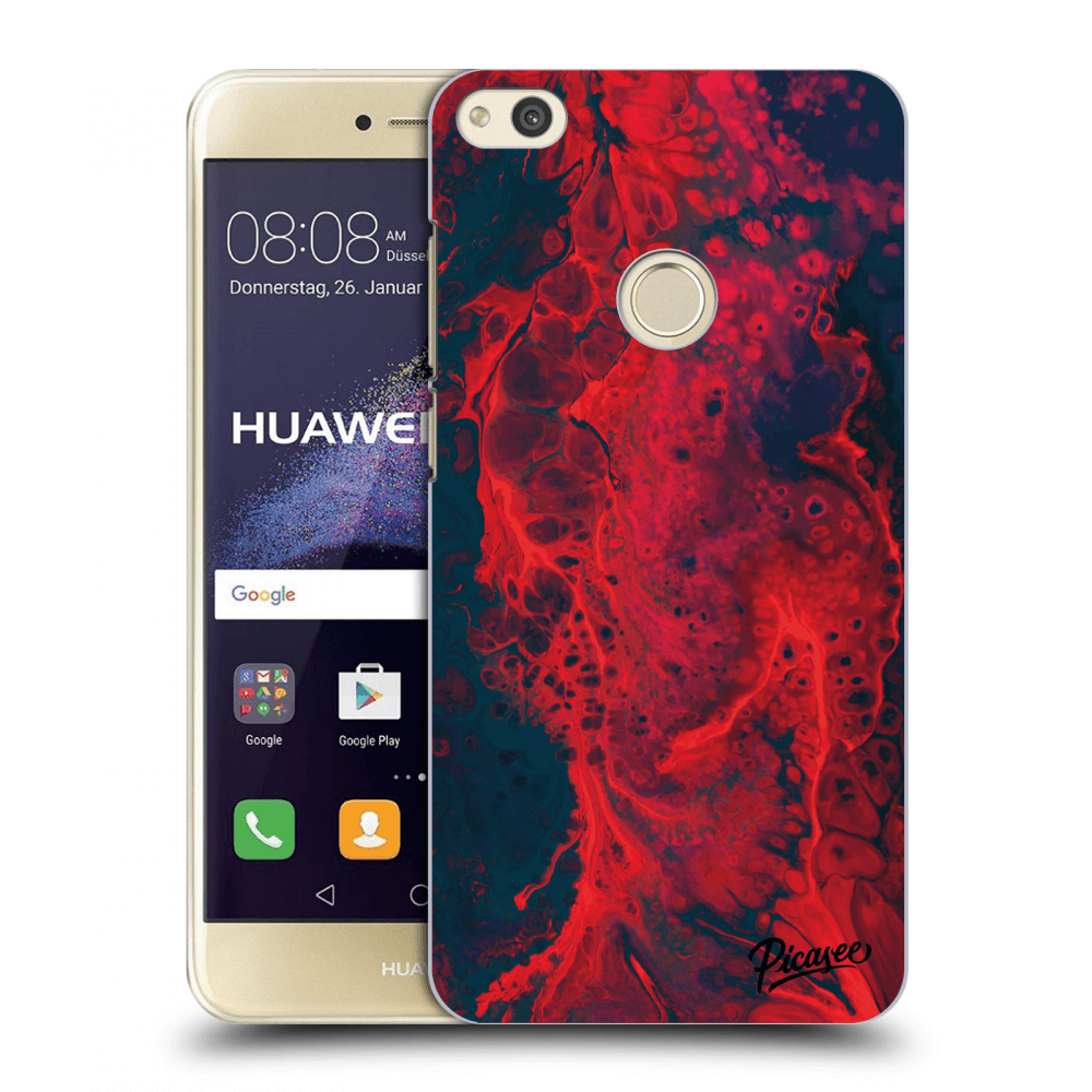 Picasee Huawei P9 Lite 2017 Hülle - Transparentes Silikon - Organic red