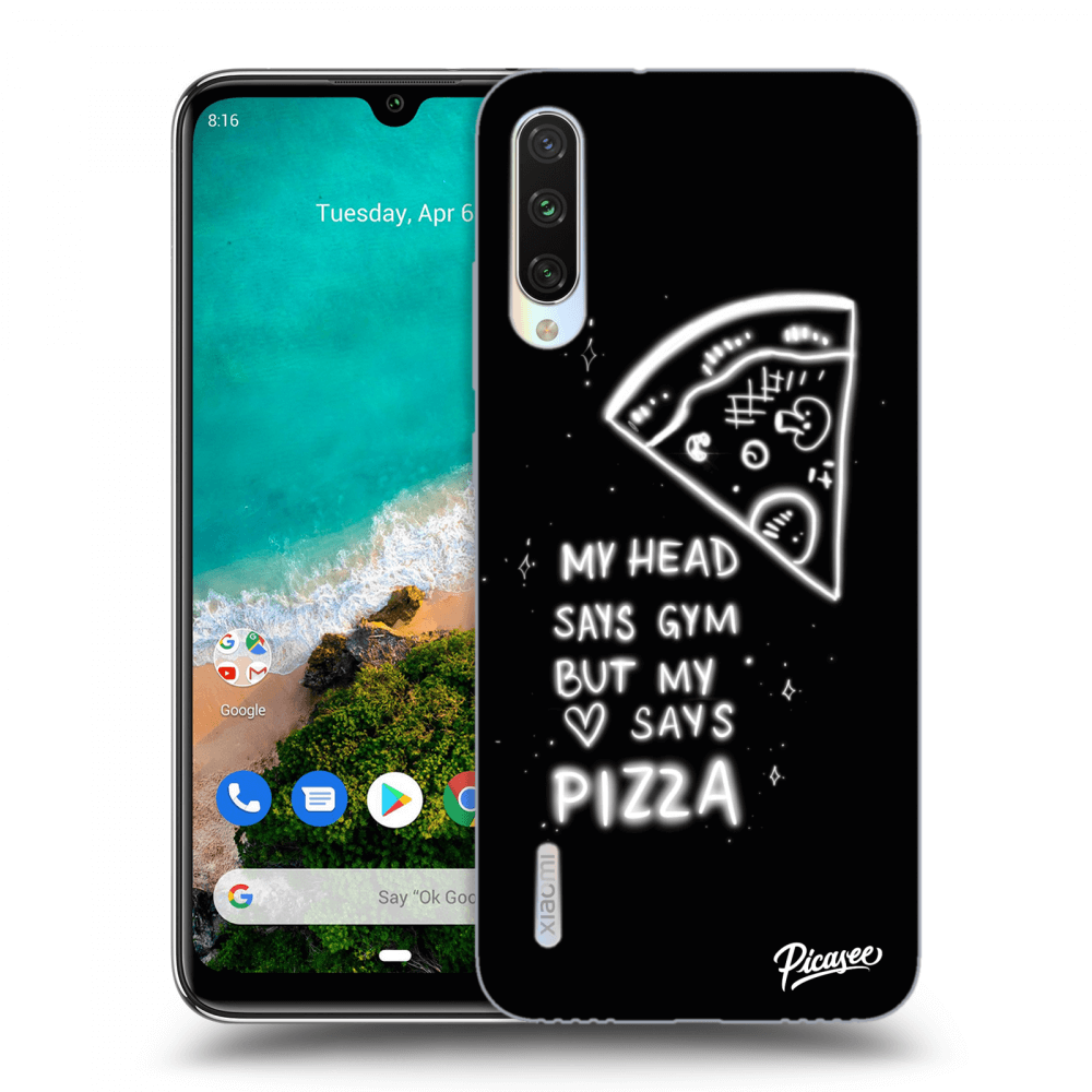 Picasee Xiaomi Mi A3 Hülle - Schwarzes Silikon - Pizza
