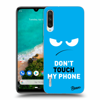 Picasee Xiaomi Mi A3 Hülle - Schwarzes Silikon - Angry Eyes - Blue