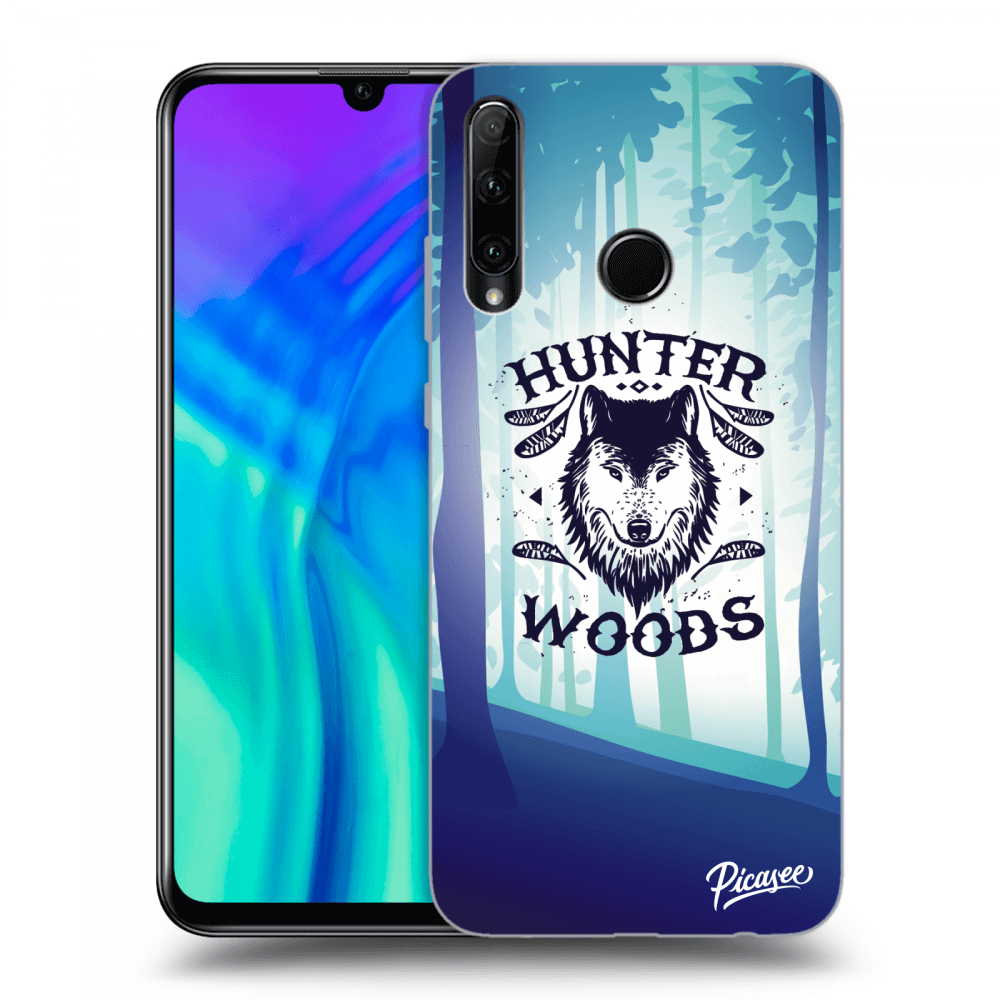 Picasee Honor 20 Lite Hülle - Schwarzes Silikon - Wolf 2