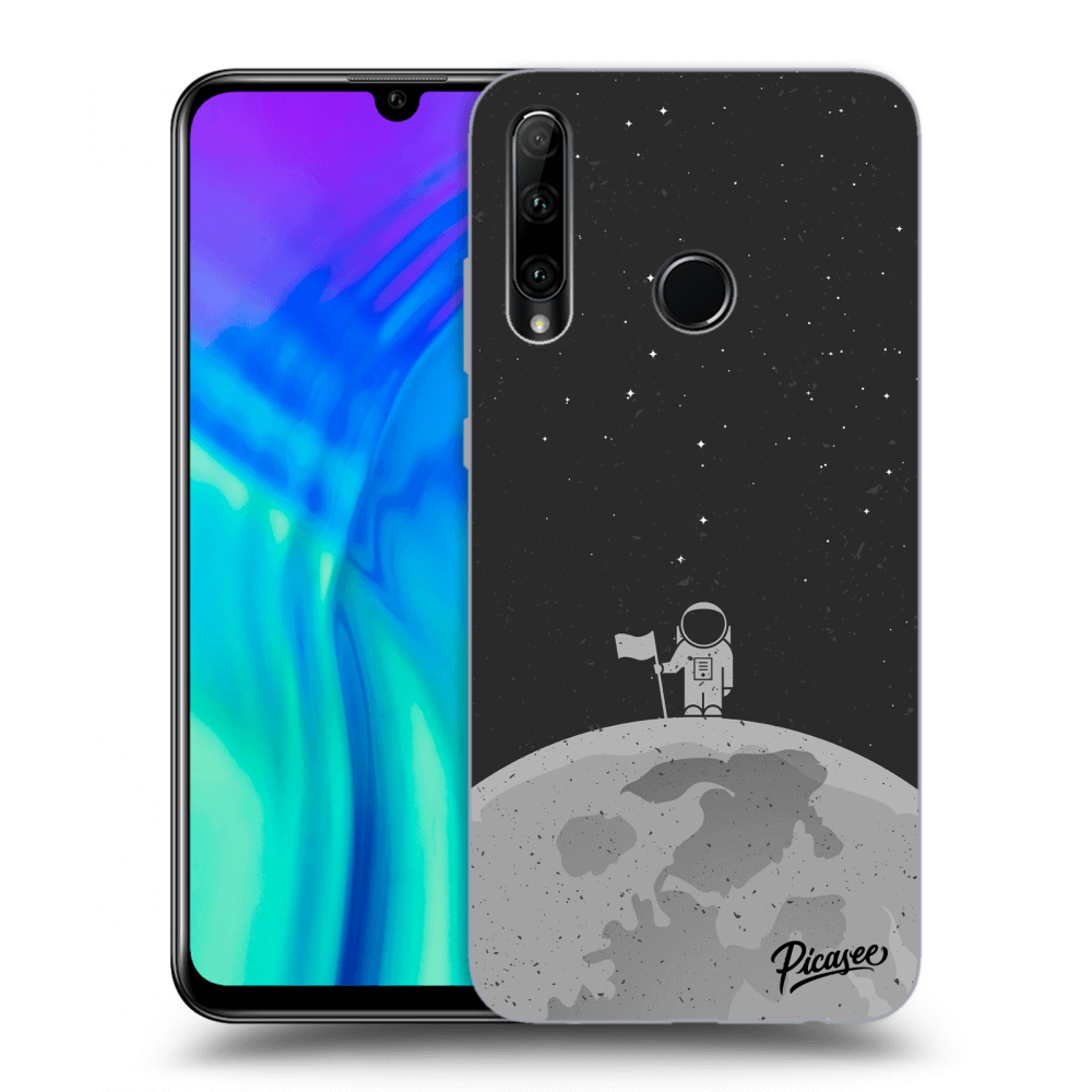 Picasee Honor 20 Lite Hülle - Schwarzes Silikon - Astronaut