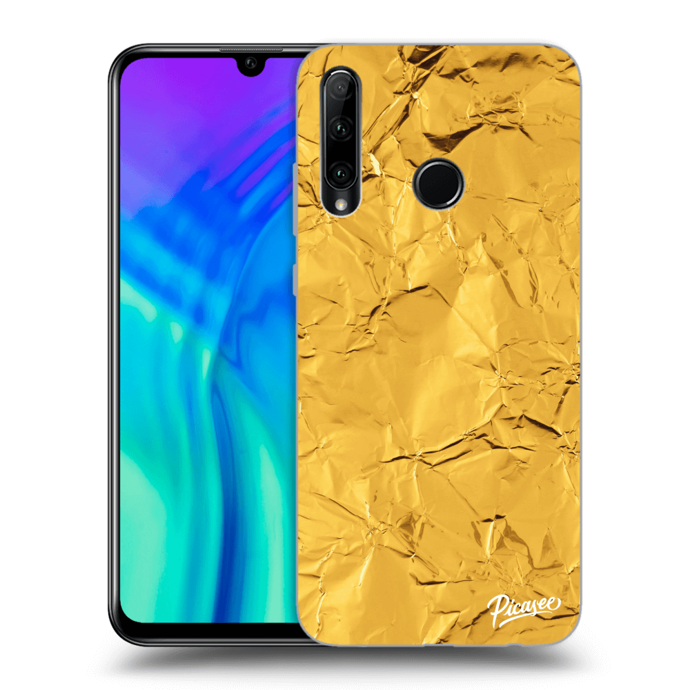 Picasee Honor 20 Lite Hülle - Transparentes Silikon - Gold