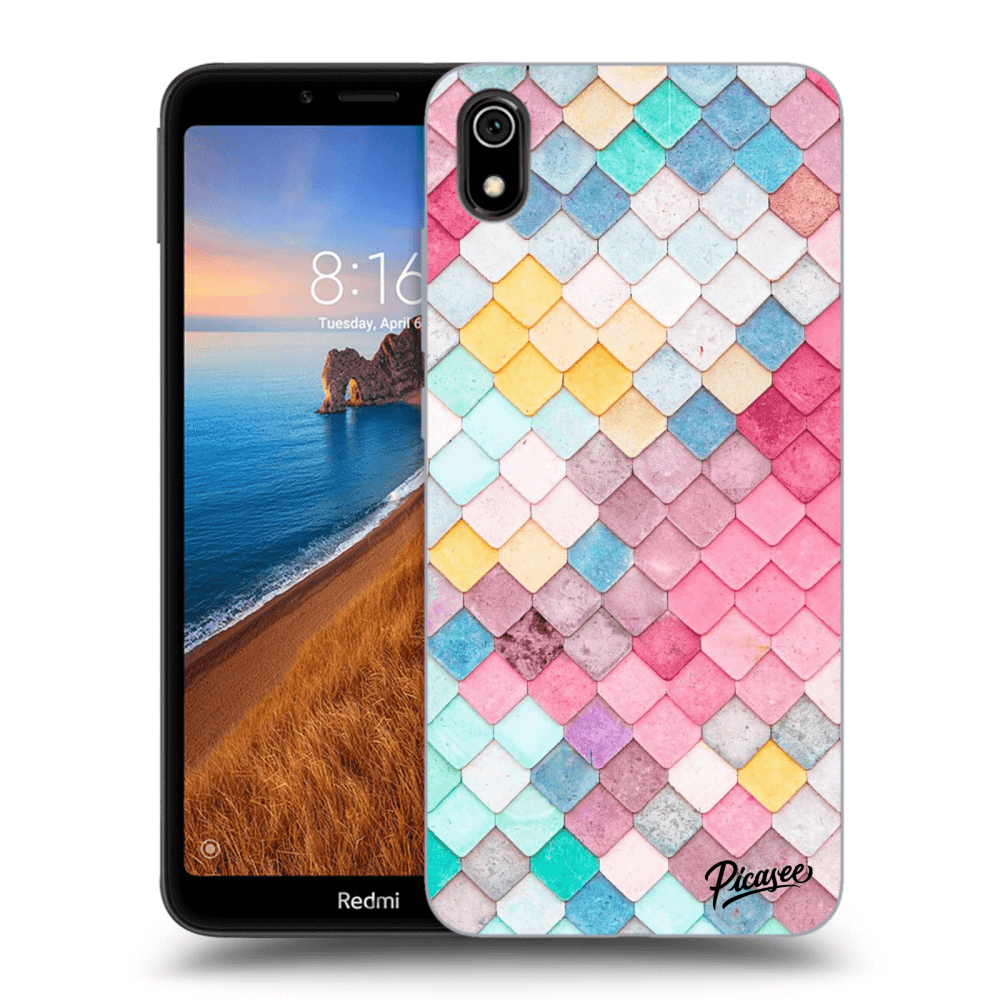 Picasee Xiaomi Redmi 7A Hülle - Transparentes Silikon - Colorful roof