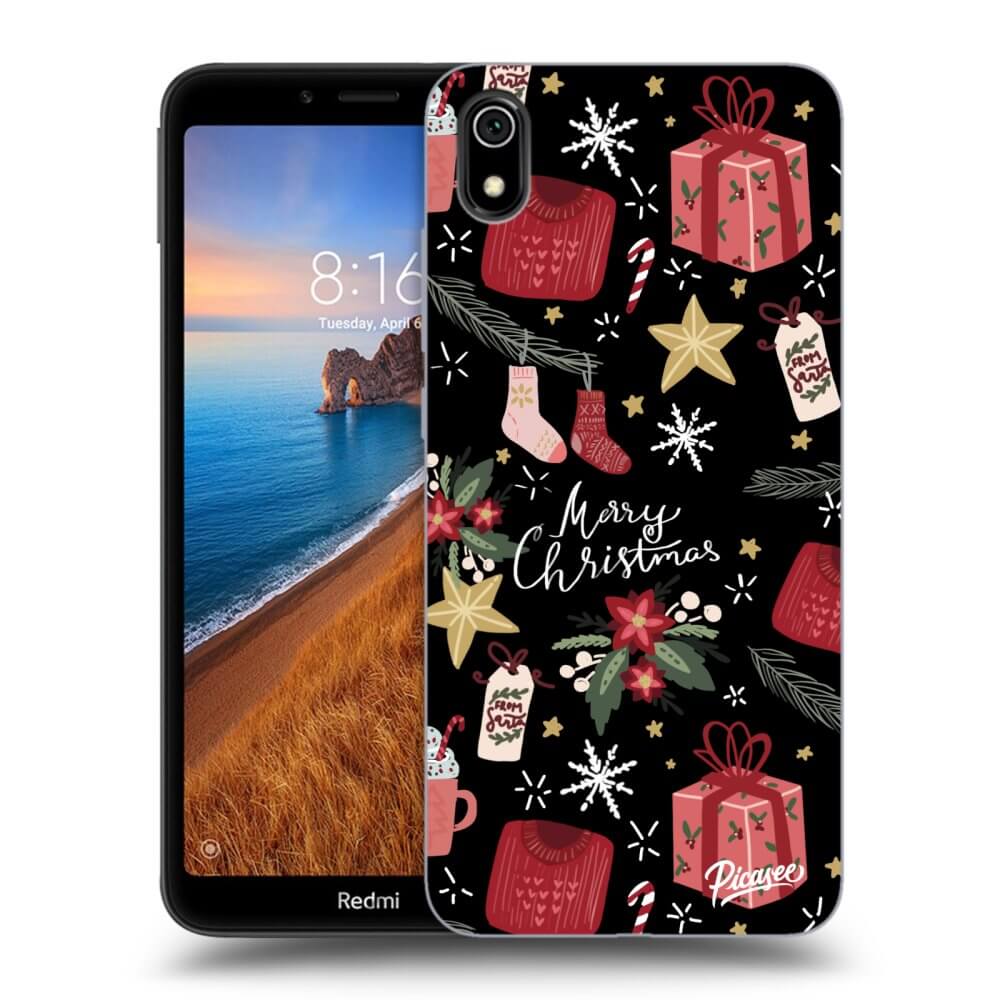 Picasee Xiaomi Redmi 7A Hülle - Schwarzes Silikon - Christmas