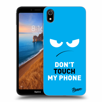 Picasee Xiaomi Redmi 7A Hülle - Schwarzes Silikon - Angry Eyes - Blue