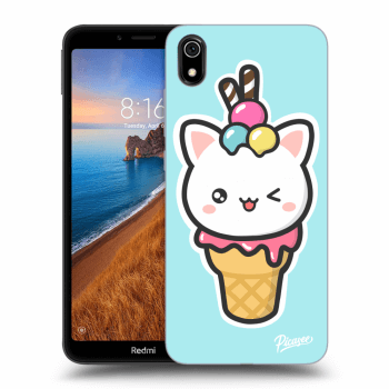 Picasee Xiaomi Redmi 7A Hülle - Transparentes Silikon - Ice Cream Cat