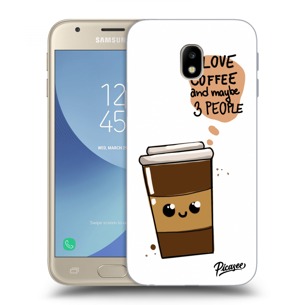 Picasee Samsung Galaxy J3 2017 J330F Hülle - Transparentes Silikon - Cute coffee