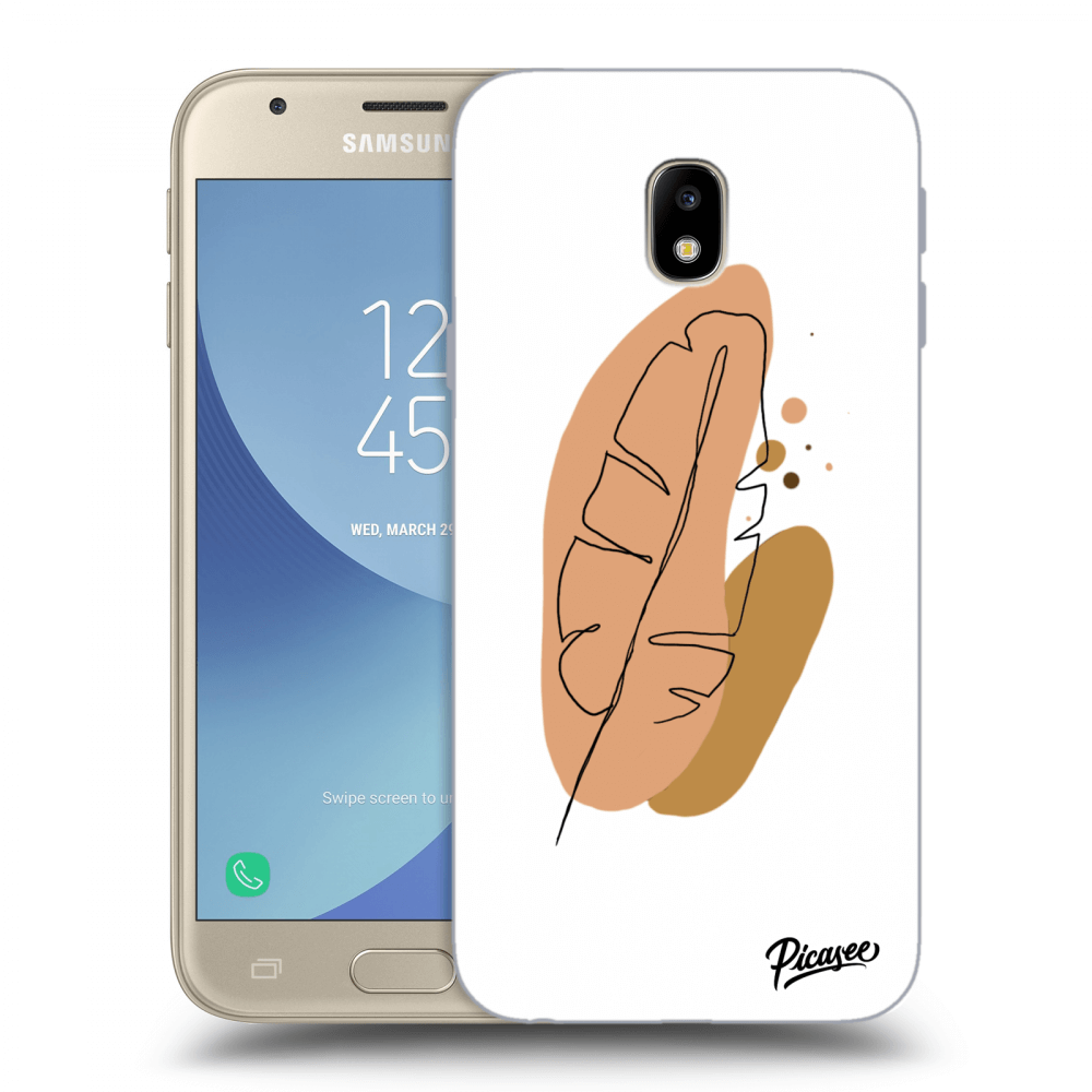 Picasee Samsung Galaxy J3 2017 J330F Hülle - Transparentes Silikon - Feather brown