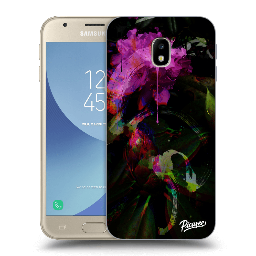 Picasee Samsung Galaxy J3 2017 J330F Hülle - Transparentes Silikon - Peony Color