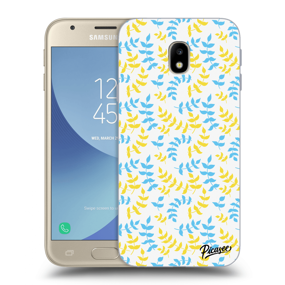 Picasee Samsung Galaxy J3 2017 J330F Hülle - Transparentes Silikon - Leaves
